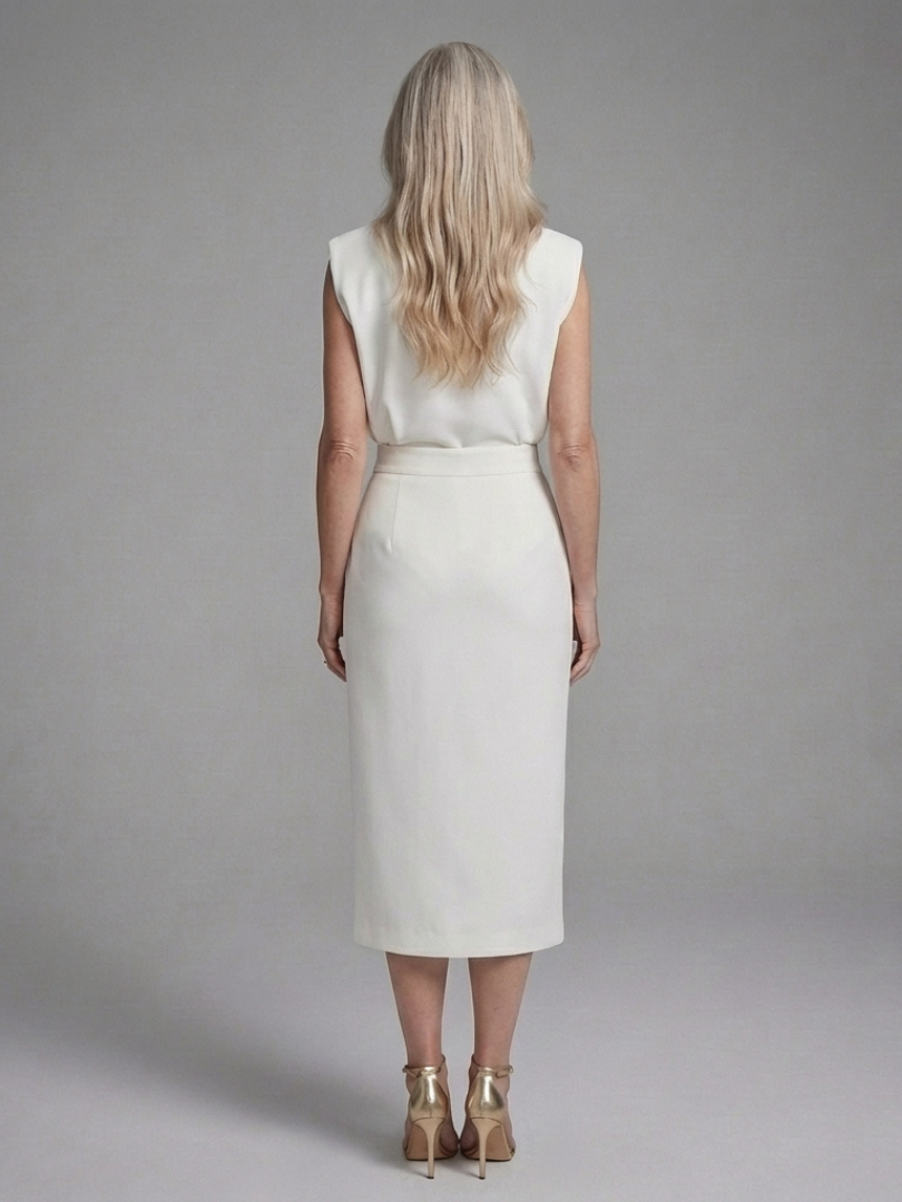 Olivia - Vestido Midi Mangas Cortas