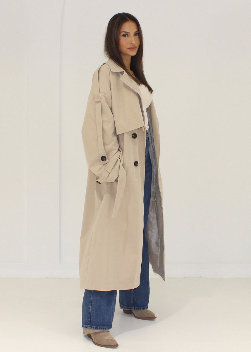 Emilia - Gabardina oversize