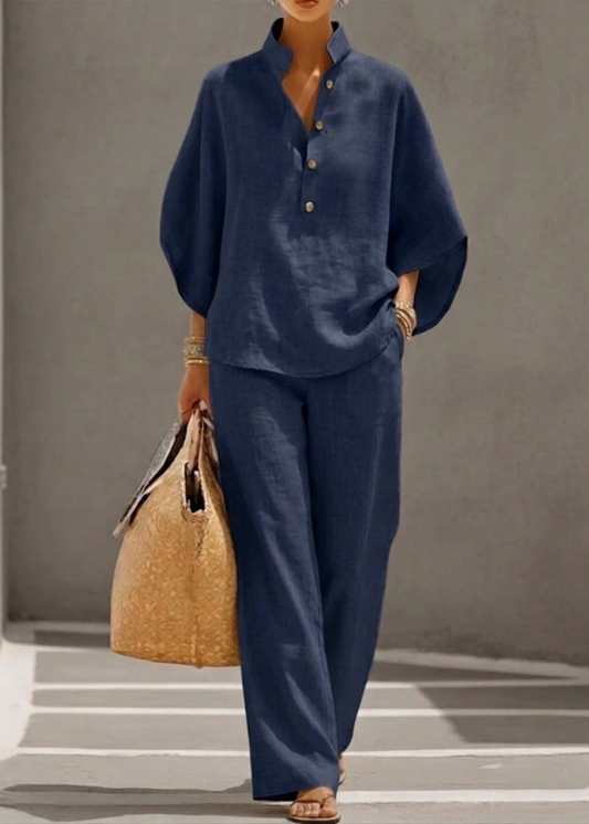 Conjunto Mariel - Camisa y Pantalón Ancho