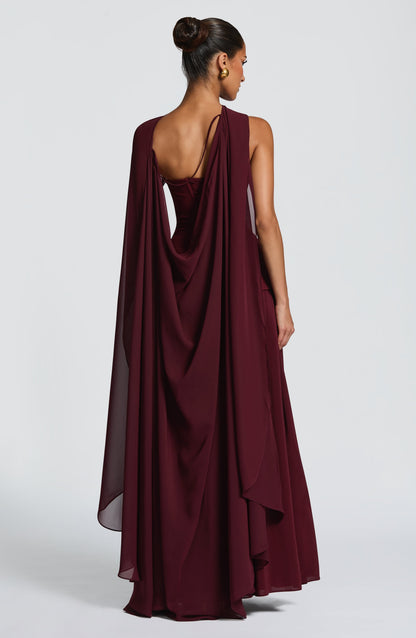 Vestido largo Vietta - Lacado Cereza